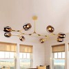Bella Depot 8-Light Adjustable Gold Chandelier with Smoked Glass Shades - 2 of 4