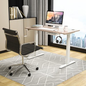 Costway 48'' Sit Stand Desk Adjustable Standing Workstation w/Crank Handle - 1 of 4