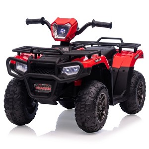 12V Kids Ride On Electric ATV, Battery-Operated Car for Kids，4-Wheeler Quad Car Toy with Dual Speed Adjustment 1.5-2.2mph, One Button Start - 1 of 4