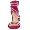 Allegra K Women's Ankle Strap Rhinestone Stiletto Heel Heeled Sandals - 2 of 4