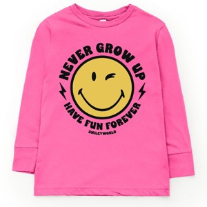 The Juniper Shop SmileyWorld Never Grow Up Toddler Long Sleeve Tee - 1 of 4