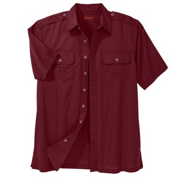 Boulder Creek by KingSize Men's Big & Tall Short-Sleeve Pilot Shirt