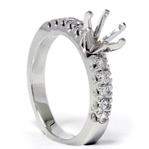 Pompeii3 1/2ct Diamond Engagement Ring White Gold Setting Mount - 1 of 4