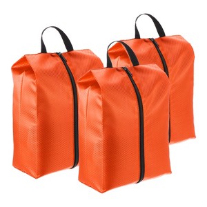 Unique Bargains Nylon Waterproof Portable Lightweight Shoe Bags for Travel 3 Pcs - 1 of 4