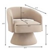 NicBex Velvet Fabric Swivel Accent Chair,Upholstered Swivel Living Room Chairs with Open Backrest,Modern Arm Chair,Accent Chairs for Living Room - 3 of 4