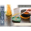 Nat & Jules Forest Green 6 x 4 Glossy Ceramic Oval Countertop Spoon Rest - 3 of 4