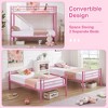 VECELO Metal Bunk Bed Over Twin, Industrial Bunkbeds with Ladder and Full-Length Guardrail - 4 of 4