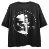 The Godfather Vito Corleone Logo Crew Neck Short Sleeve Women's Black Crop Top - 2 of 4
