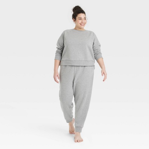 Women's Fleece Lounge Sweatshirt - Colsie Gray XL 1 ct
