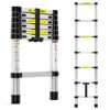 6.6FT Aluminum Telescoping Ladder, Folding Collapsible Multi-Purpose Extension Ladder with Non-Slip Feet, Portable for Home, RV, Loft, Outdoor Work - 2 of 4