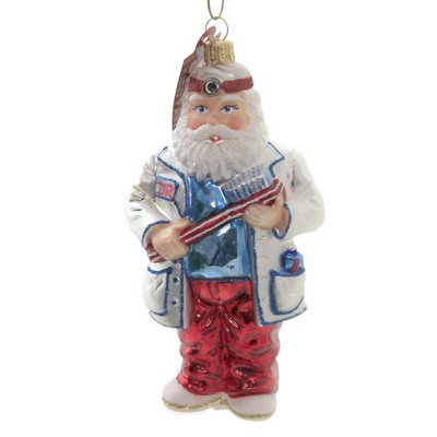 Holiday Ornaments 5.25" Dentist Santa Tooth Brush Teeth  -  Tree Ornaments