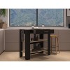 Depot E-Shop Kitchen Island 37" H, Two Open Storage Shelves, One Drawer, Four Legs,Towel Hanger - 3 of 4