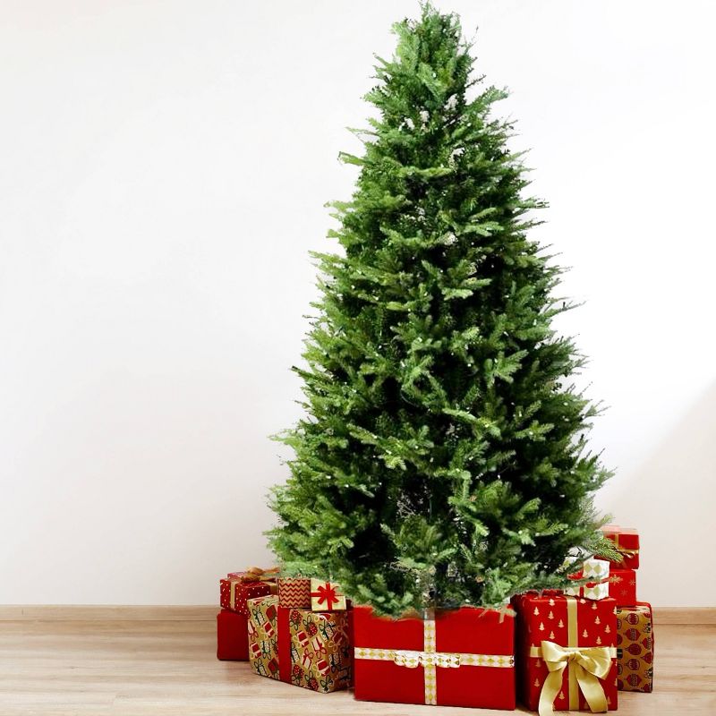 Aurio Pre-Lit LED Deluxe Kensington Fir Artificial Christmas Tree Multicolor Lights, 3 of 10