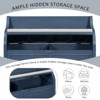 KTMBDW Storage Bench with Lift Top Storage, Entryway Bench with Comfy Seat and High Back, Rustic Solid Wood Bench for Bedroom, Hallway - 3 of 4