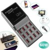 LakeForest "Multi 12-Port USB Charging Station Hub 60W: Fast Charger for iPod, iPhone & More with 3.74ft Power Cord" Black - 3 of 3