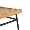 Christopher Knight Home Clara Outdoor Rattan Chair and Acacia Wood Table 3 Piece Chat Set - 4 of 4