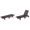 WestinTrends Poly Reclining Outdoor Patio Chaise Lounge Chair Adjustable (Set of 2) - 3 of 4