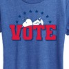 Women's - Peanuts - Vote Snoopy Short Sleeve Graphic T-Shirt - 2 of 4