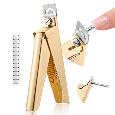 Saviland Nail Clippers with Magnets: Golden Rose Nail Clipper for Nails Cutter with Sizer Magnets 15PCS  (Golden Rose) (Golden Rose)
