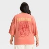 Women's Sardines Short Sleeve Graphic Oversized T-Shirt - Terracotta Orange - 2 of 3