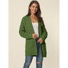 INSPIRE CHIC Women's Long Sleeve Cable Knit Open Front Fall Sweater Cardigan Coat with Pockets - 2 of 4