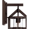 John Timberland Argentine Industrial Rustic Wall Light Sconce Bronze Metal Hardwire 8 1/2" Fixture Clear Seedy Glass for Bedroom Bathroom Vanity Home - 2 of 4
