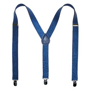 CTM Women's Elastic Glitter Clip-End Suspenders - 1 of 4