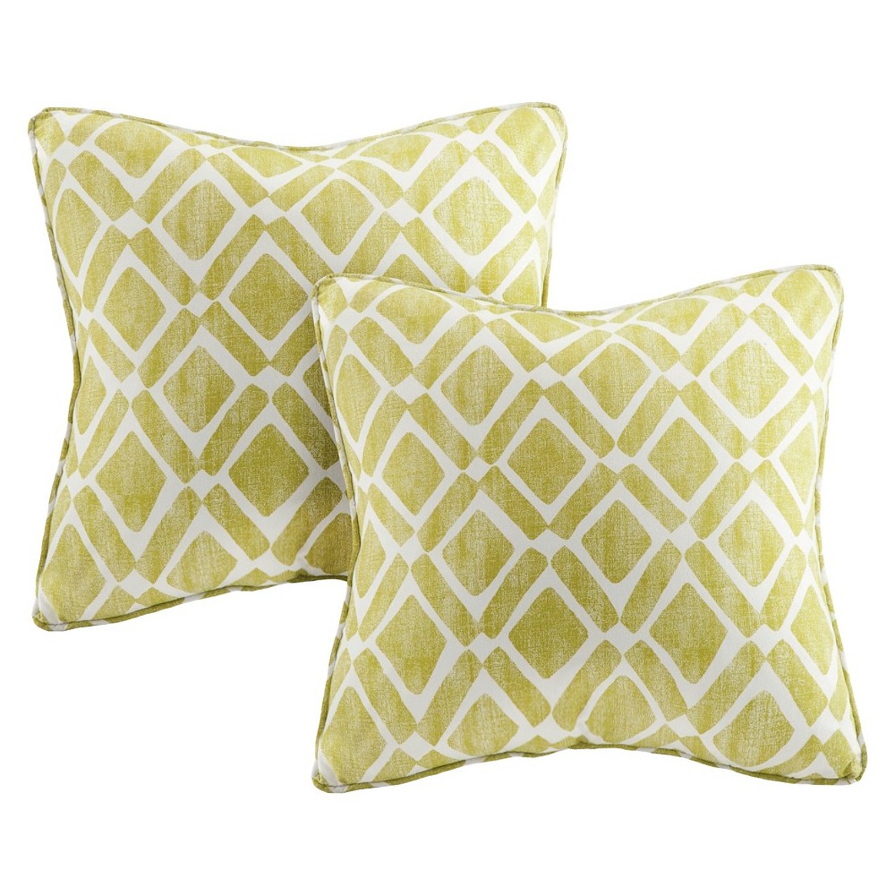 UPC 675716593551 product image for Natalie Printed Square Pillow - 2 Pack - Green - 20
