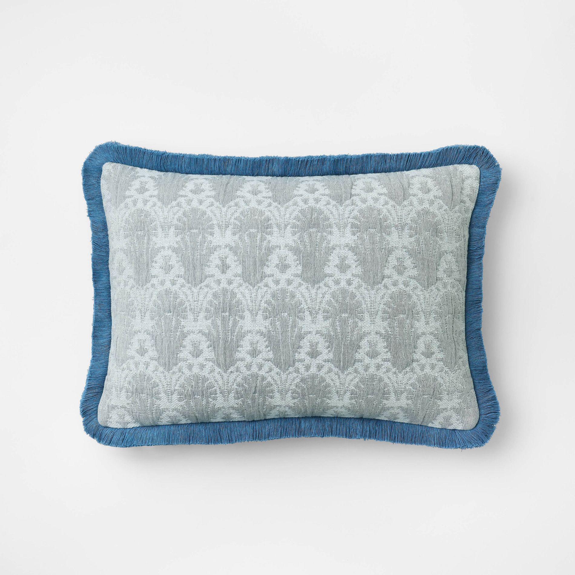 Lumbar Woven Shell Block with Fringe Edge Throw Pillow - Threshold™ designed with Studio McGee