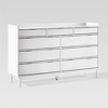 Saracina Home Mid Century Modern Solid Wood 9 Drawer Horizontal Dresser White - 2 of 4