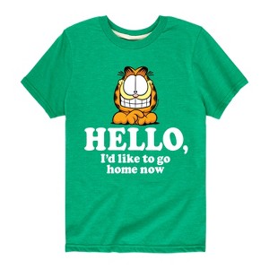 Boys' - Garfield - Hello Go Home Now Short Sleeve Graphic T-Shirt - 1 of 4