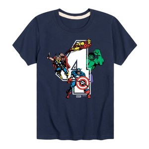 Boys' - Marvel - Avengers Birthday 4 Short Sleeve Graphic T-Shirt - 1 of 4