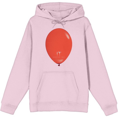 It Chapter 2 Movie Floating Red Balloon Long Sleeve Cradle Pink Men s Hooded Sweatshirt Small