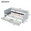 NicBex Twin/Full Size Upholstery Daybed with 2 Drawers for Bedroom,Living Room,Apartment,Blue - 3 of 4