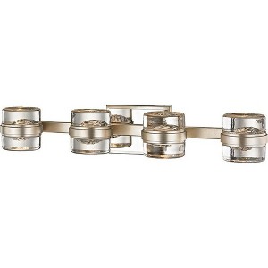 Troy Lighting Splash 4 - Light Vanity in  Silver Leaf Clear Pressed Shade - 1 of 1