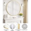 Brushed Metal Frame Round Mirror-Wall Mounted Vanity Mirror for Bathroom,Bedroom, Entryway &Living Room Modern Home Decor Essential - 4 of 4