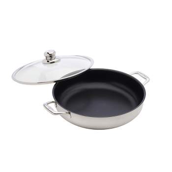 Swiss Diamond Nonstick Clad Induction Chefpan with Tempered Glass Lid, 12.5", 5.8 QT