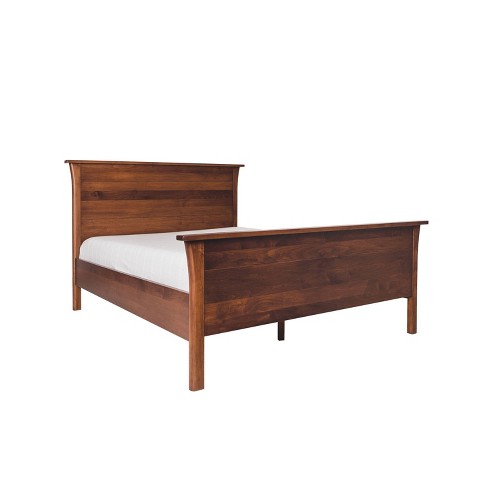 California King Gevina Solid Maple Wood, Java King Size Platform Bed
