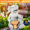 GIGALUMI Solar Elephant Bird Bath for Gift, Outdoor Garden Decor for Patio, Yard and Lawn - 2 of 4