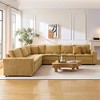 VYNXARIA 6 Seats,Oversized Sectional Sofa,L Shaped Corner Couch with Detachable Seat & Back Cushion,Corduroy Upholstery Convertible Sleeper Sofa&Couch - 4 of 4