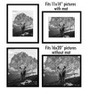Americanflat 16x20 Picture Frame with Mat for 11x14, Black, 2 Pack - 4 of 4