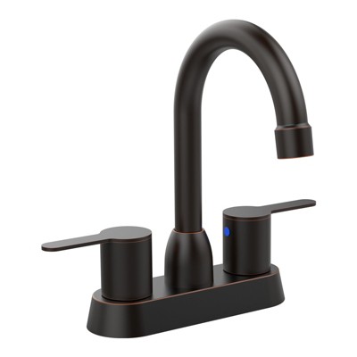 Phiestina 2 Handles Bathroom Sink Faucet, Oil Rubbed Bronze Centerset RV Faucet for 2/3 Hole