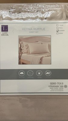 Reyna Ruffle Sheet Set White 6Pc Queen – Rustic Tuesday