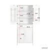 NicBex 70.87 Inch Tall Kitchen Pantry Storage Cabinet with Drawer and Adjustable Shelves for Dining Room,Bathroom,Kitchen,White - 3 of 4