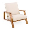 Adirondack Acacia Wood Outdoor Club Chair with Cushions, Modern Lounge Chair for Patio or Backyard-3irtyhousy - 3 of 4