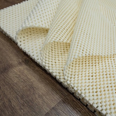 Premium Off-White PVC-Coated Non-Slip Rug Pad, 4'8" x 7'6"