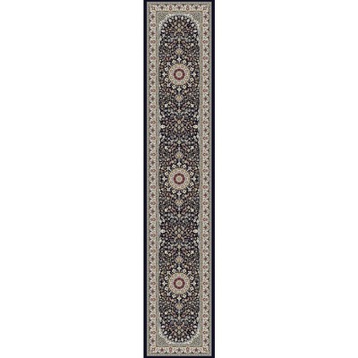 Ancient Garden 57119 Blue/Ivory 2.2X7.7 Runner
