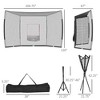 Resenkos 17' x 5.5' Baseball Net with Strike Zone, Tee, Caddy, and Carry Bag for Pitching and Hitting, Portable Extra Large Softball Black - 2 of 4