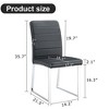 ChicFurnit Dining Sets of 4 pcs Heavy Duty Chair Set with Thick Cushions and Iron Frame for Home or Office, Black, 21.5"*17.2"*35.7" - 2 of 4
