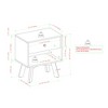TIRAMISUBEST Mocha Nightstand with 1 Drawer - Mid-Century Modern Mobile File Cabinet for Bedroom or Office Storage - 2 of 4